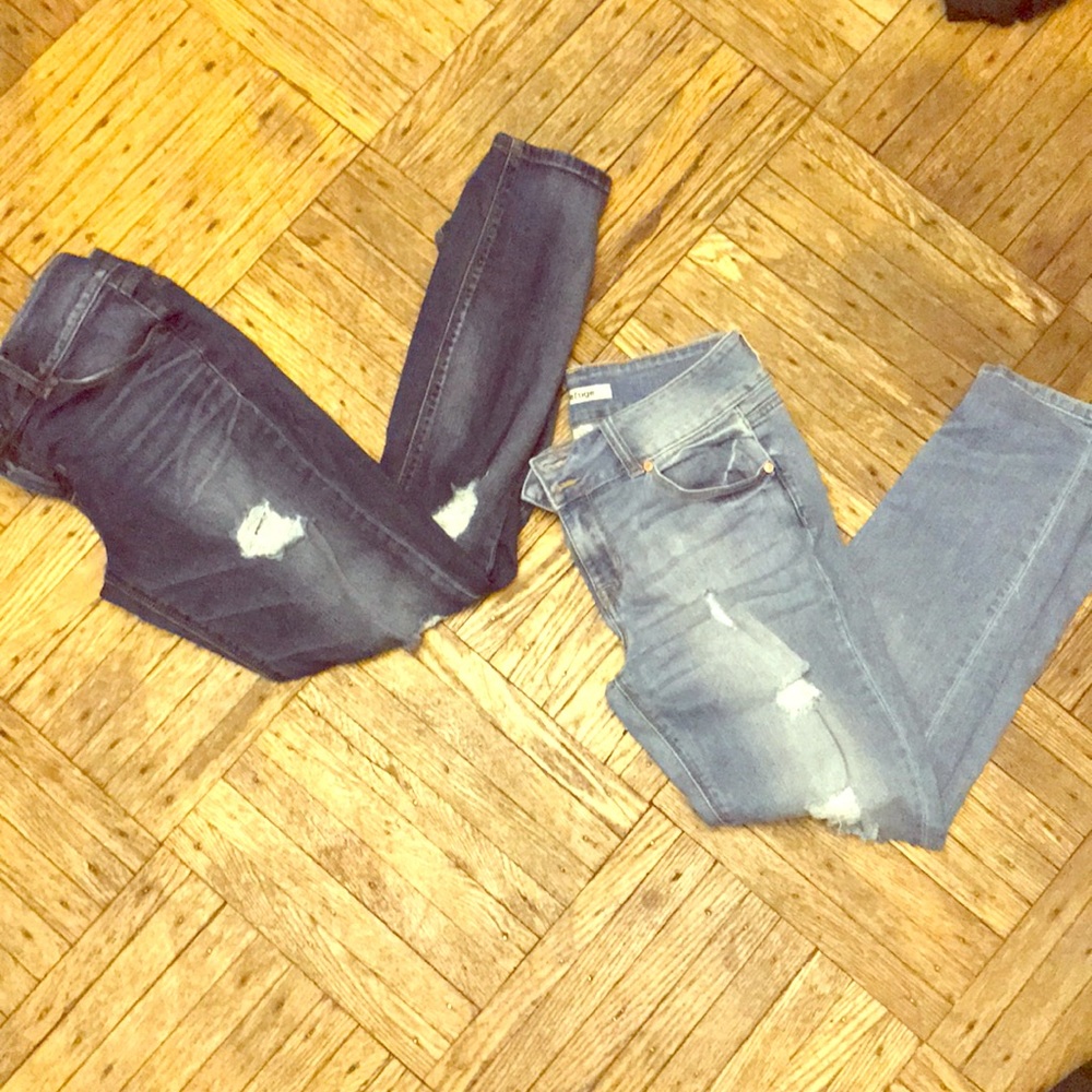 TWO pairs of Midrise jeans